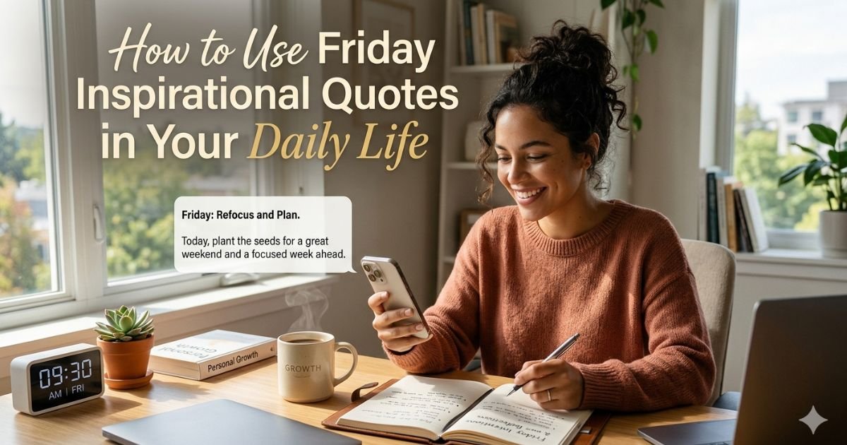 How to Use Friday Inspirational Quotes in Your Daily Life