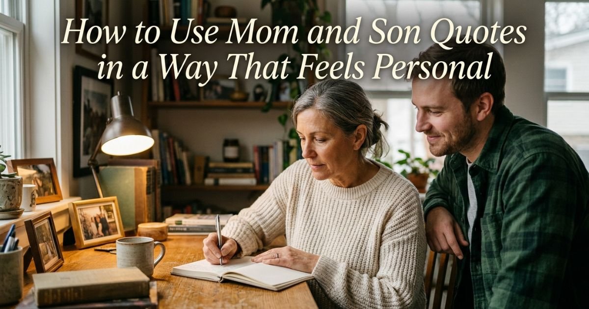 How to Use Mom and Son Quotes in a Way That Feels Personal