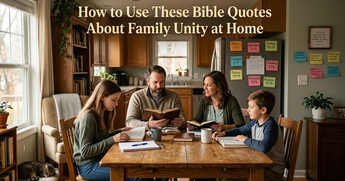 How to Use These Bible Quotes About Family Unity at Home