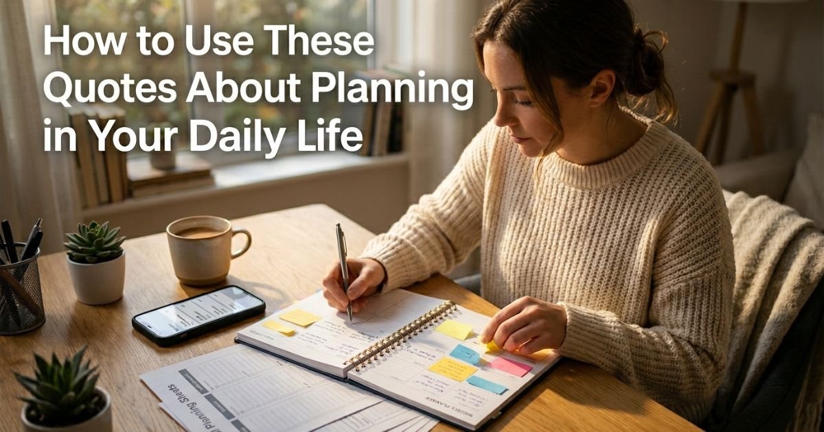 How to Use These Quotes About Planning in Your Daily Life