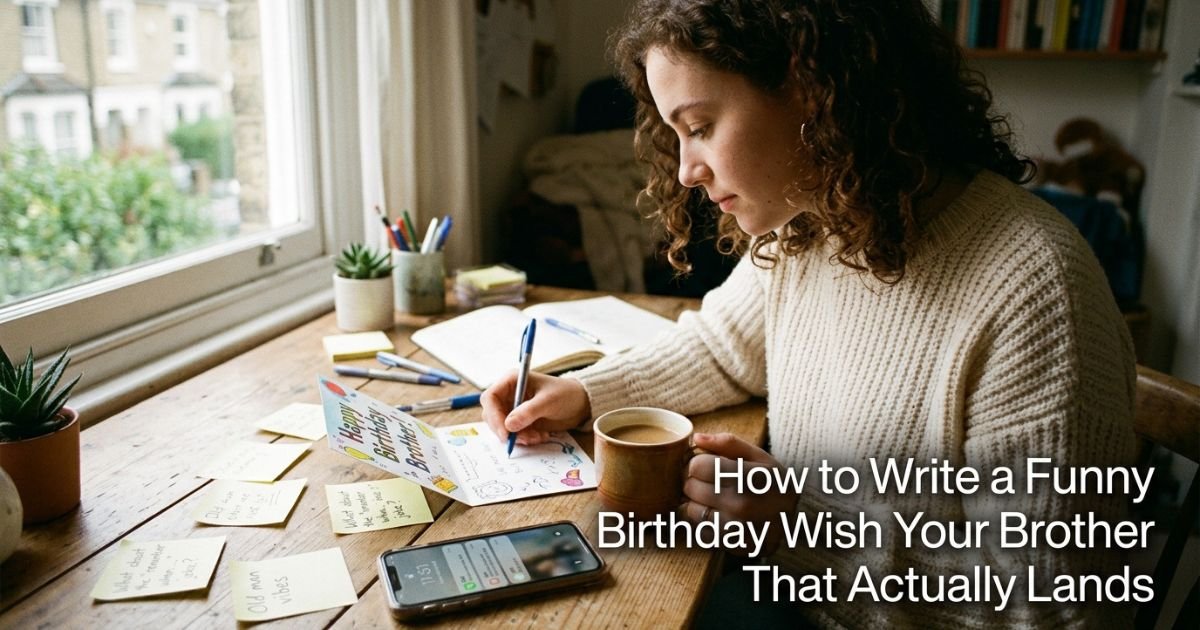 How to Write a Funny Birthday Wish for Your Brother That Actually Lands