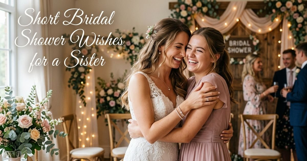 Short Bridal Shower Wishes for a Sister
