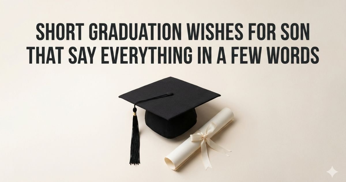 Short Graduation Wishes for Son That Say Everything in a Few Words