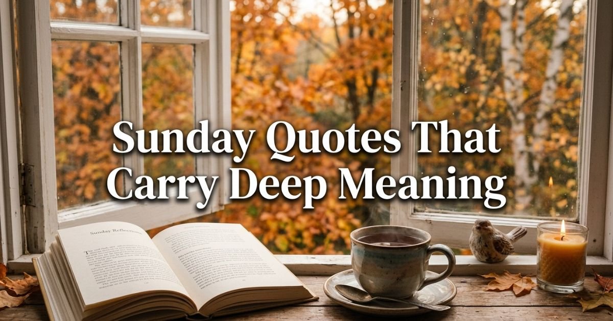 Sunday Quotes That Carry Deep Meaning