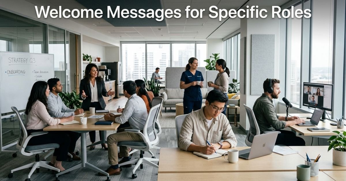 Welcome Messages for Specific Roles