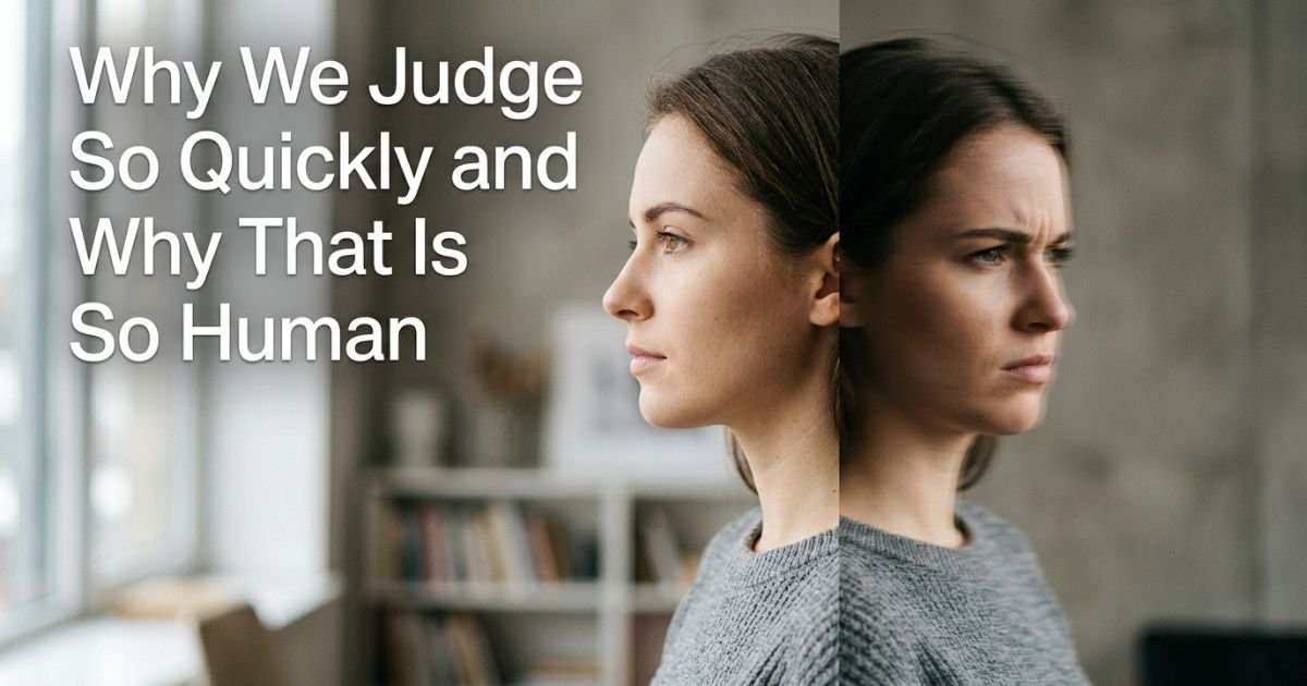 Why We Judge So Quickly and Why That Is So Human