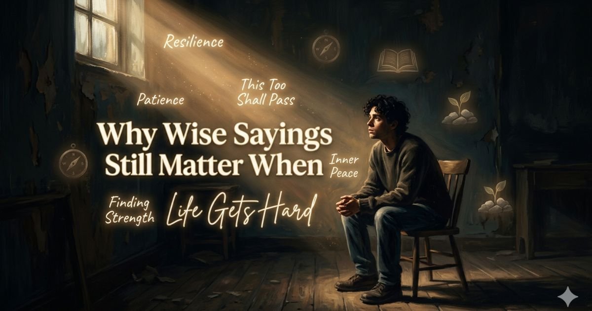 Why Wise Sayings Still Matter When Life Gets Hard